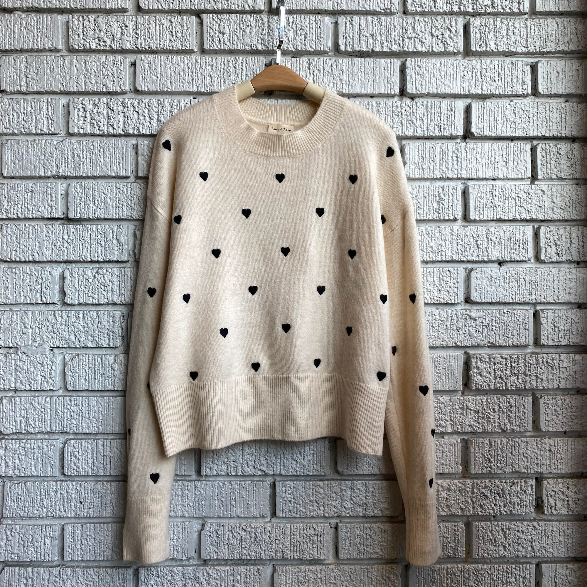 HEART Embroidery Sweater