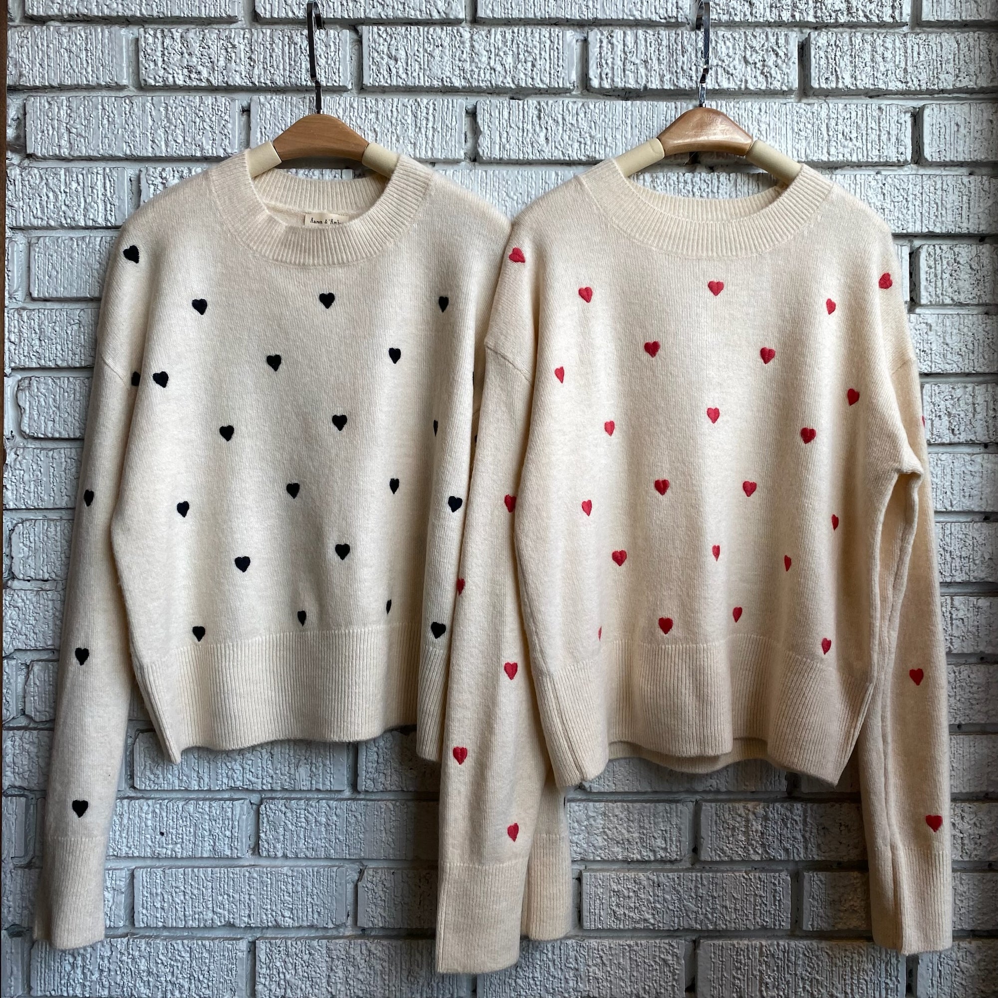 HEART Embroidery Sweater