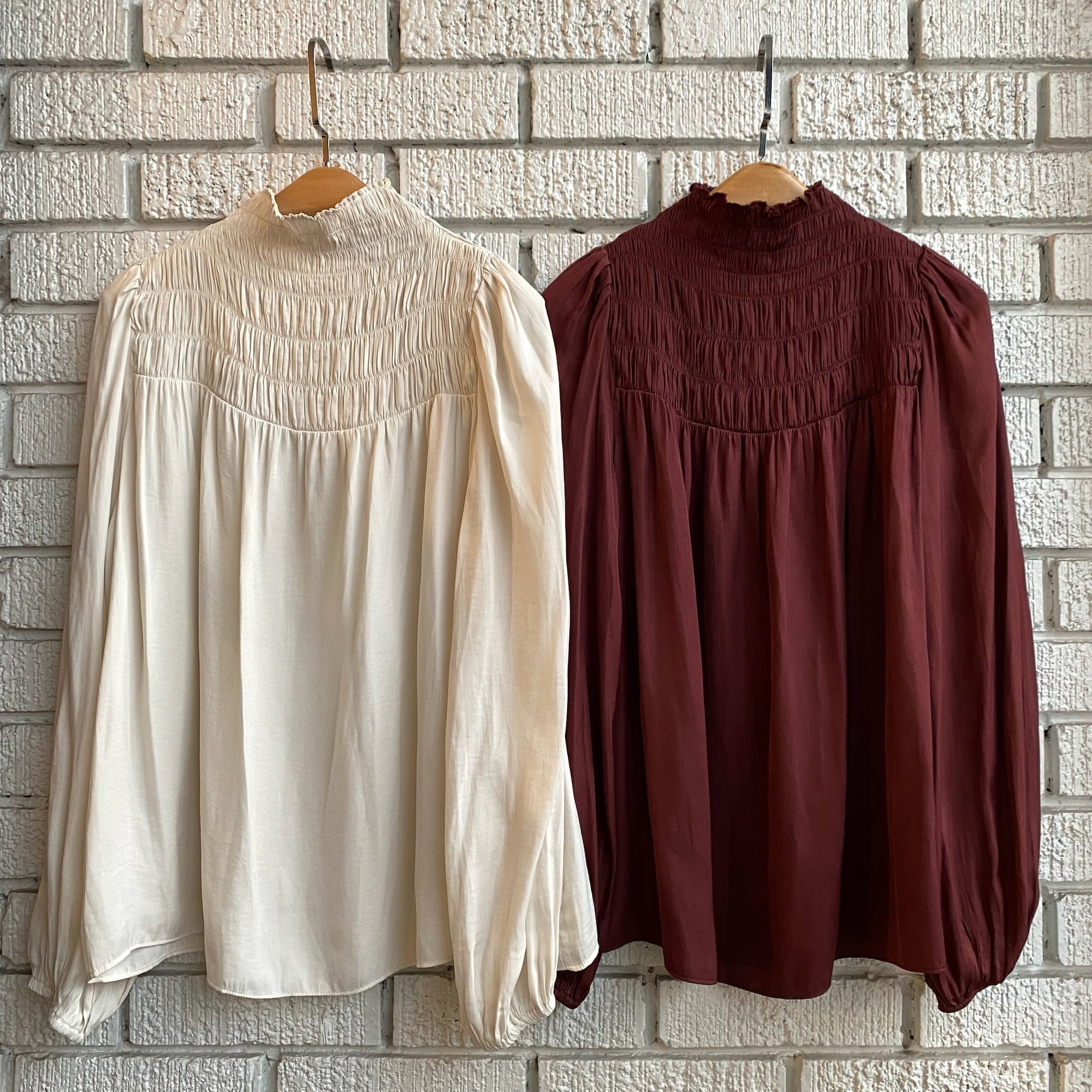 BRIGHTON Smock Neck Blouse