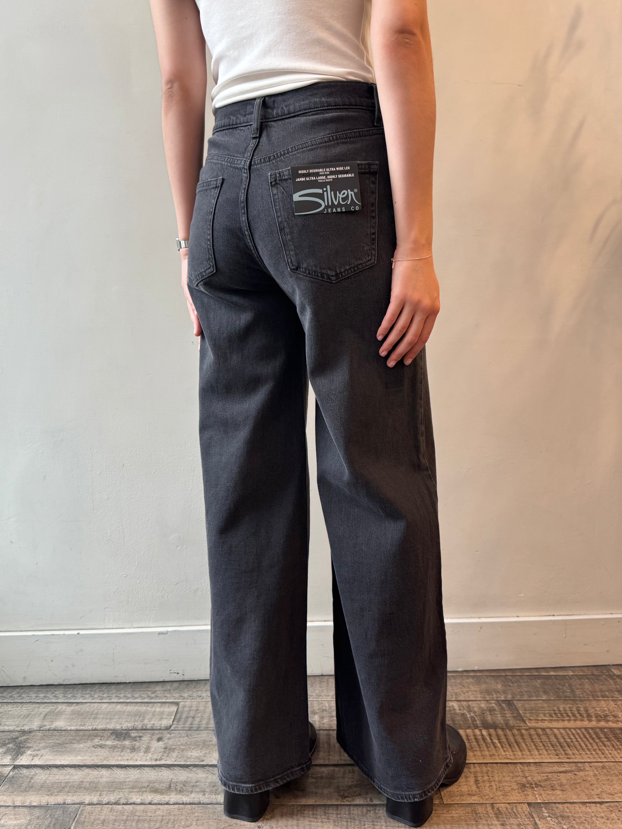 Silver HIGHLY DESIRABLE Wide Leg Jeans