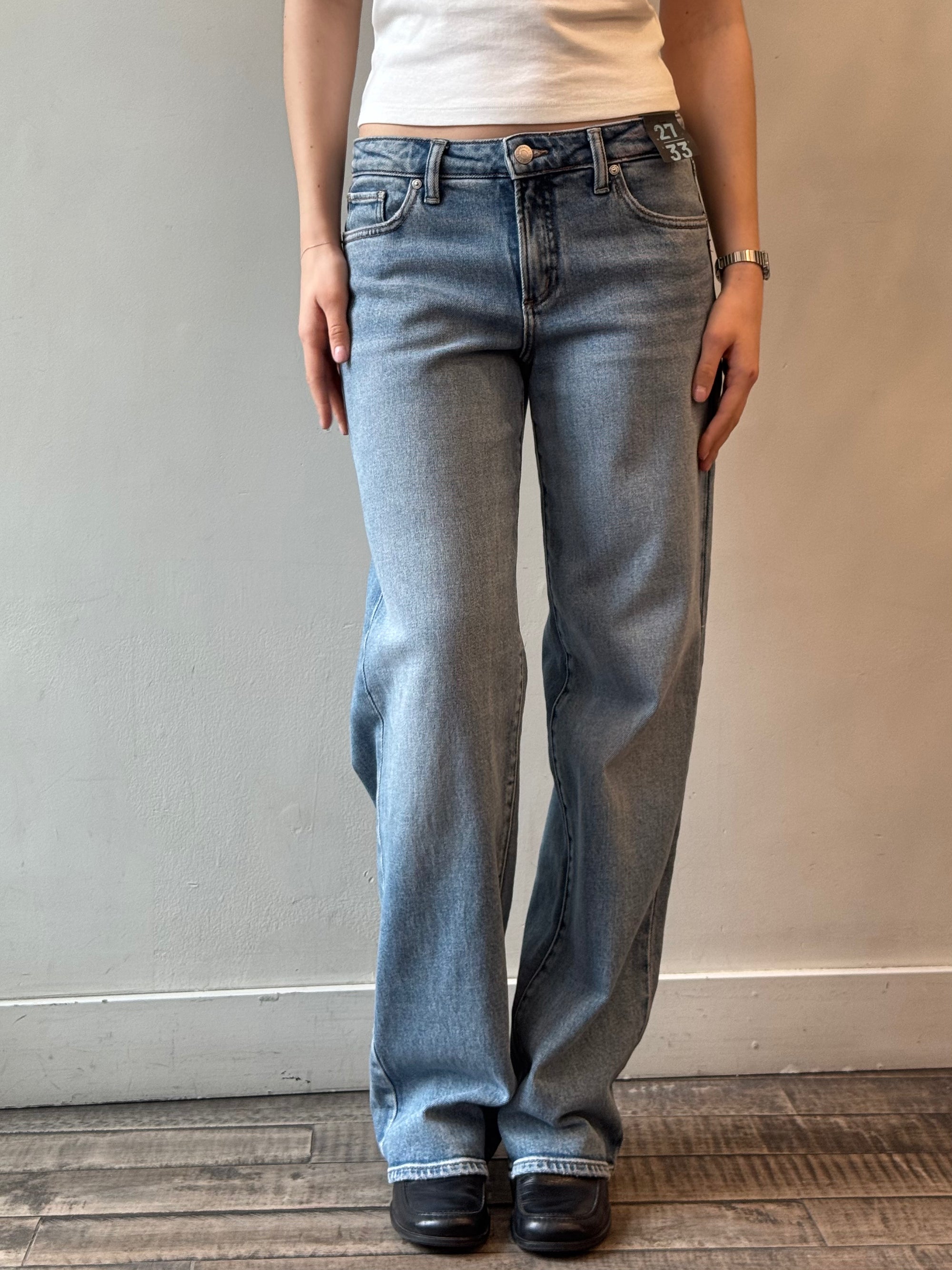 Silver LOOSE AND LOW Jeans