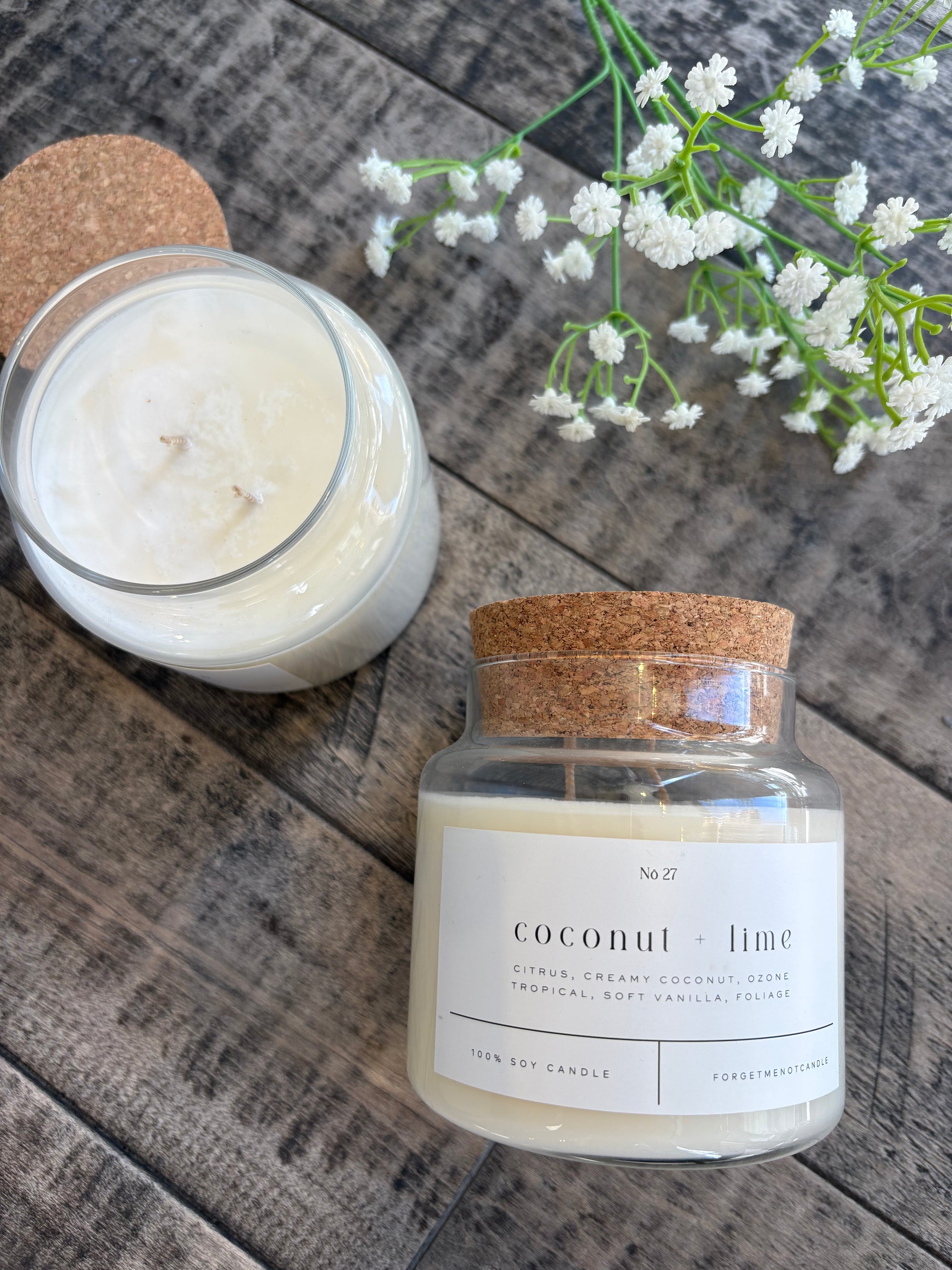 COCONUT LIME Glass Candle