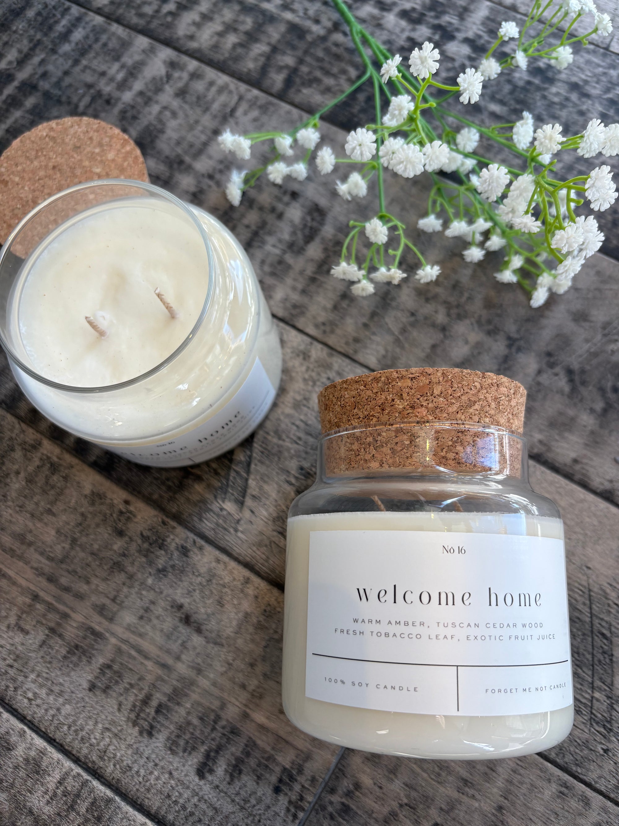 WELCOME HOME Glass Candle