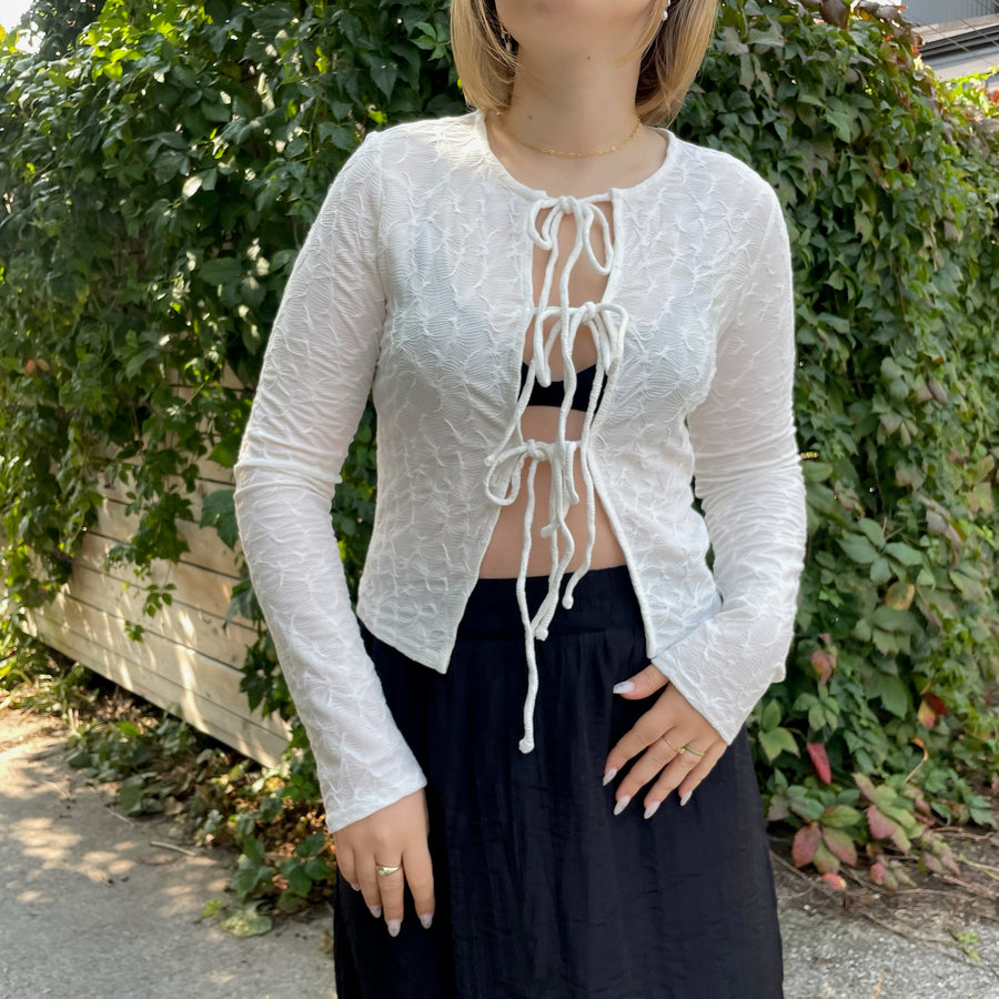 BEATRIX Tie Front Cardigan