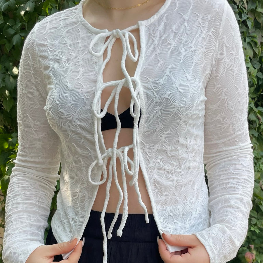 BEATRIX Tie Front Cardigan