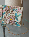 Floral Beaded Shoulder Bag