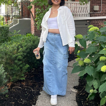MARTINE Cargo Denim Skirt