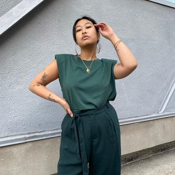 FRANKIE Shoulder Pad Tee Shirt