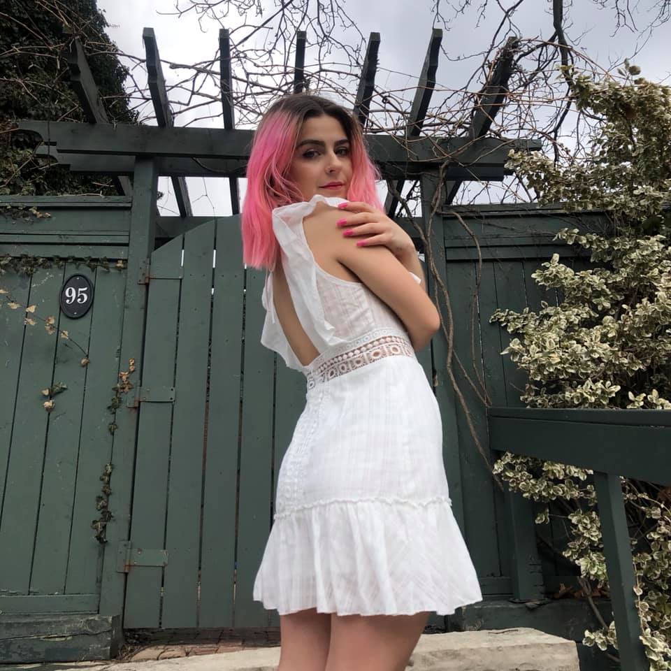 POPPI Deep V Tie Back Dress