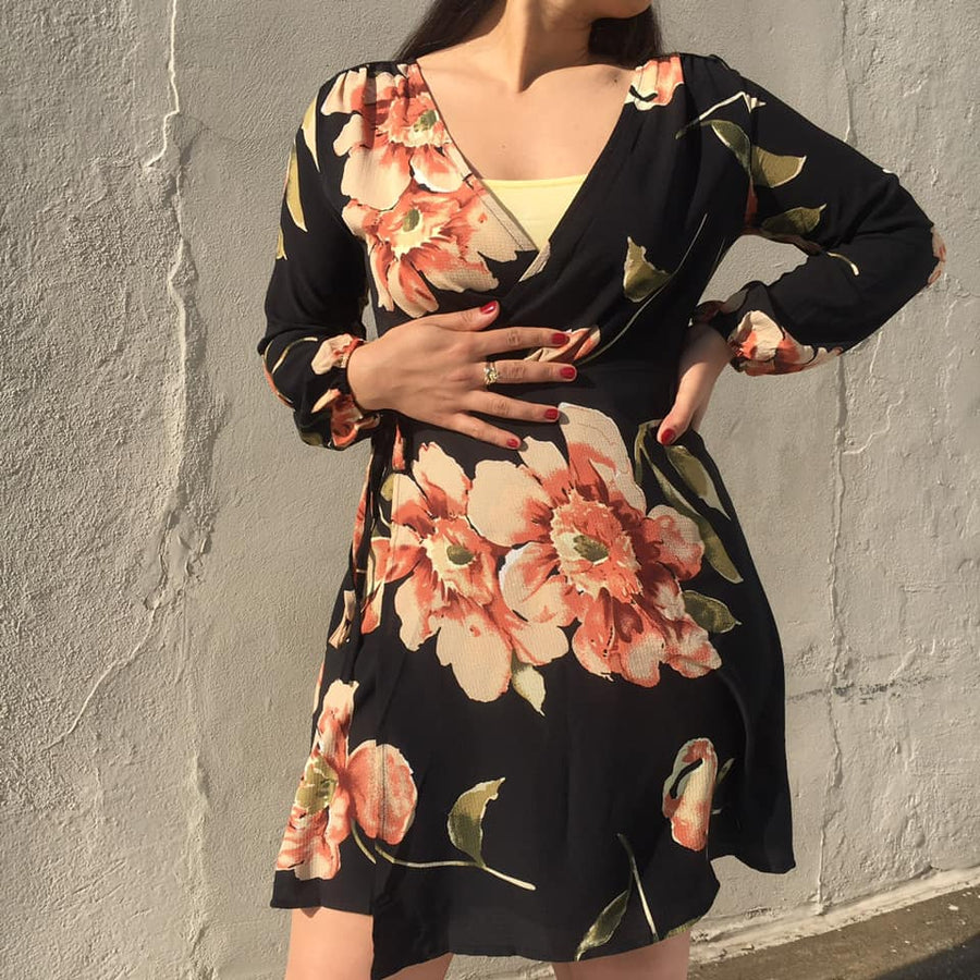 TERRY Floral Wrap Dress