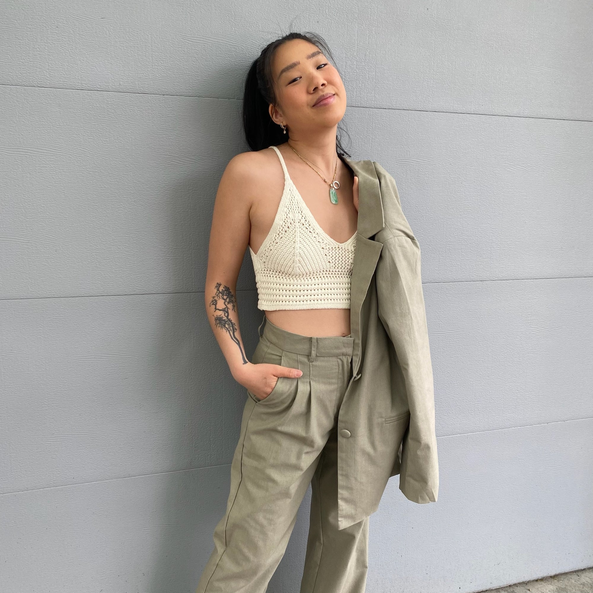 NAHLA Knit Crop Top