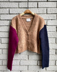 ODDETTE Colourblock Knit Cardigan