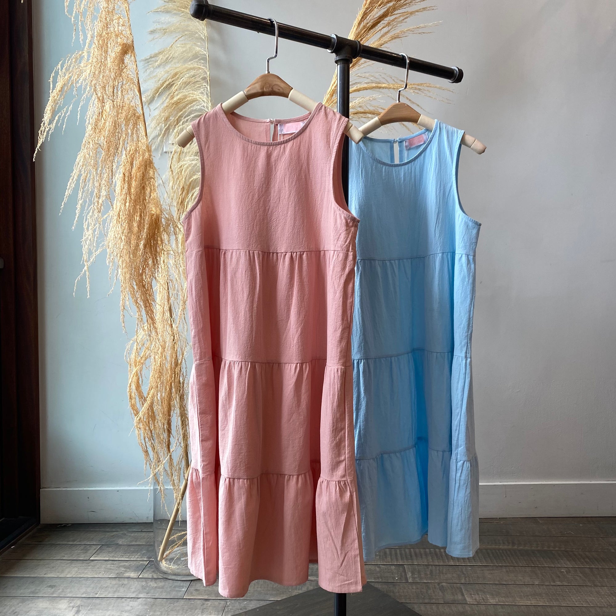JAMILA Tiered Midi Dress