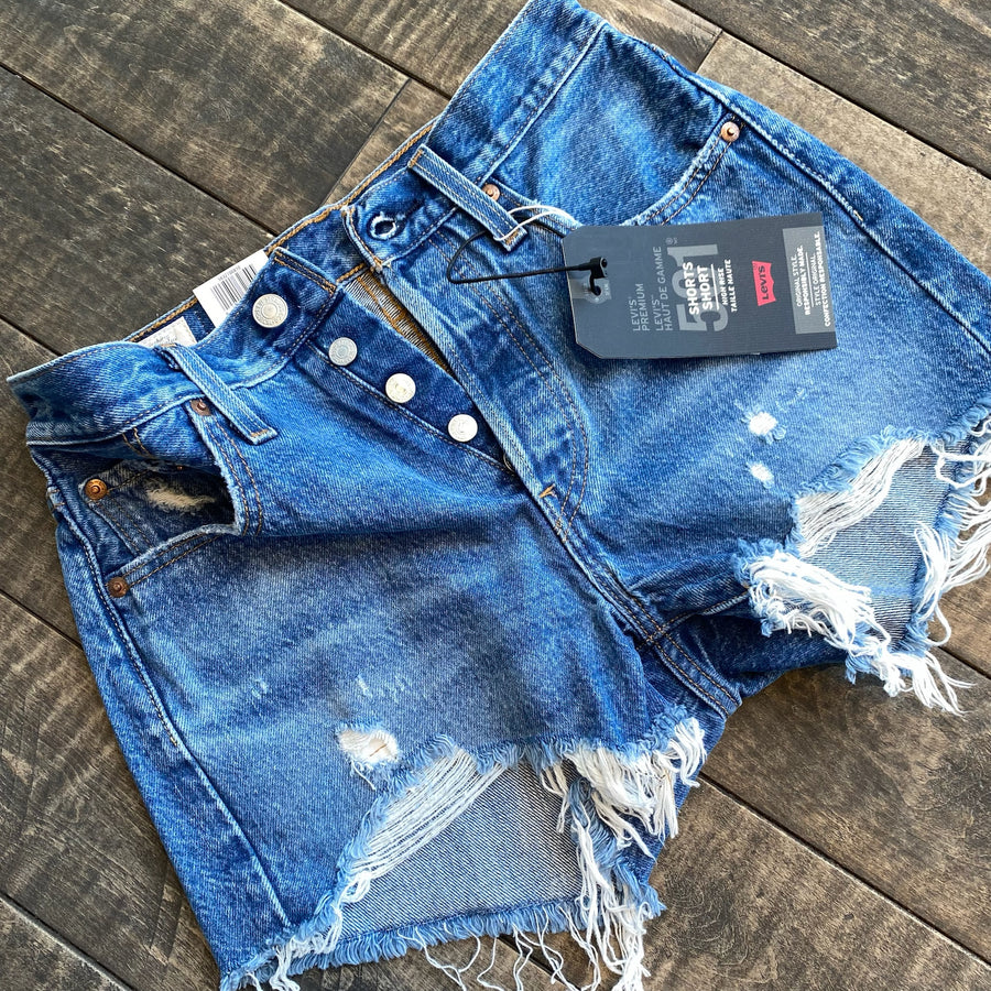 LEVI'S Distressed 501 Shorts