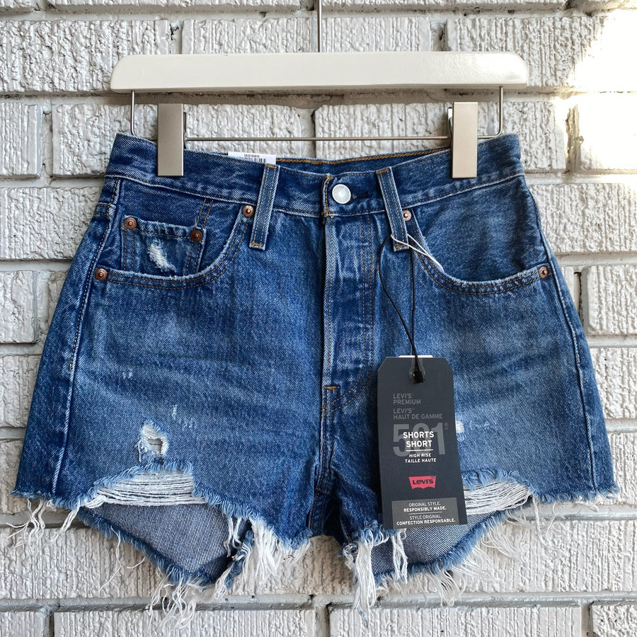 LEVI'S Distressed 501 Shorts