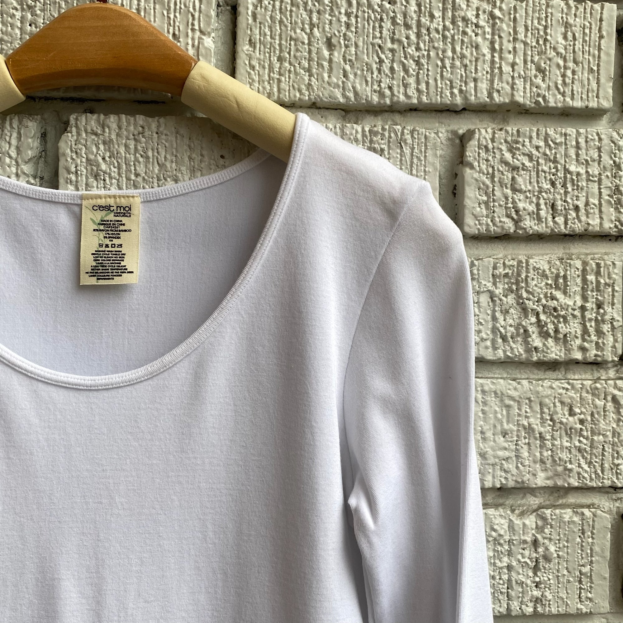 Bamboo Scoop Neck Long Sleeve Top