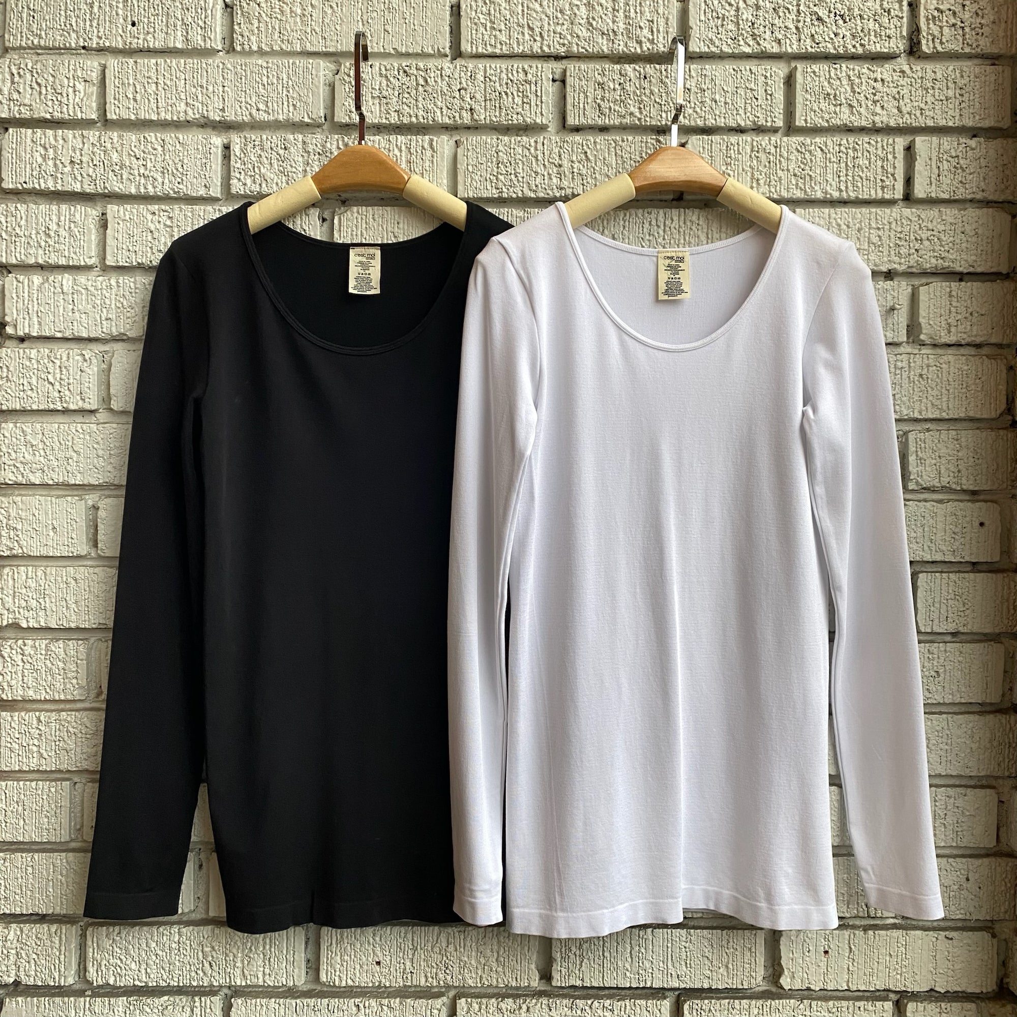 Bamboo Scoop Neck Long Sleeve Top