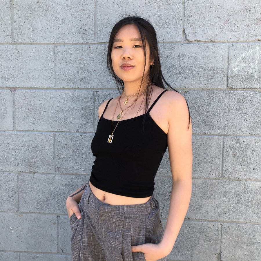 Bamboo Rib Crop Cami