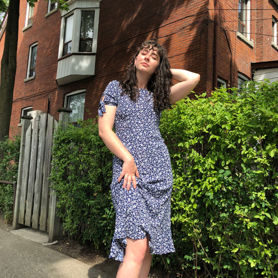 GABRIELA Flora Dress With Tie Sleeve