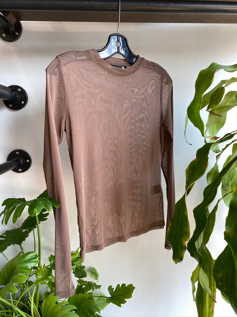 RONY Long Sleeve Mesh Top