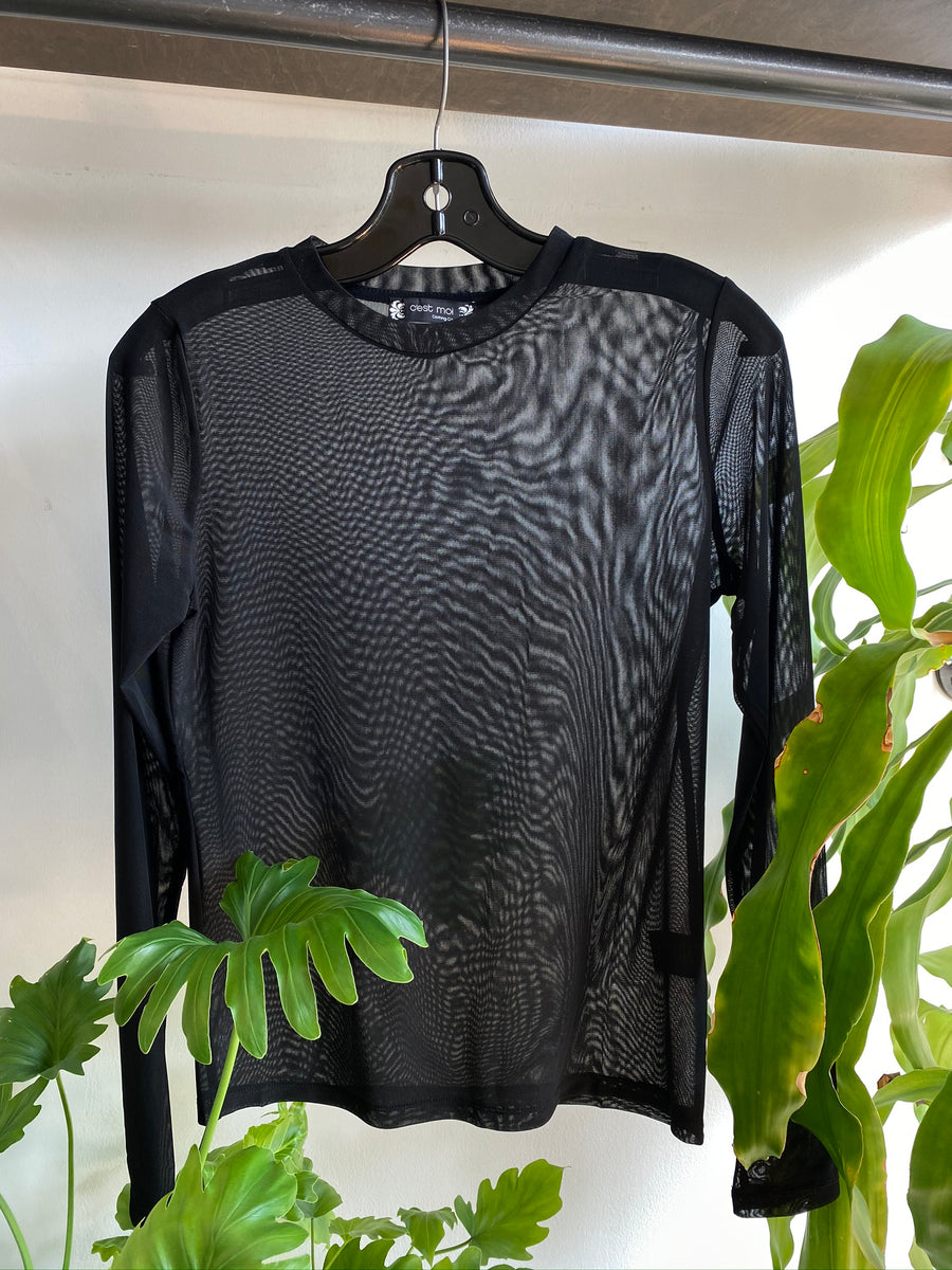 RONY Long Sleeve Mesh Top