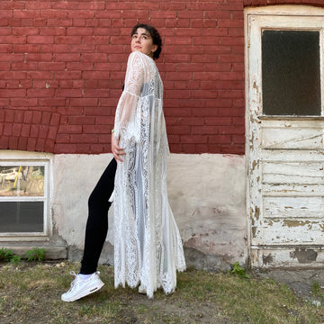 MILLY Long Lace Kimono