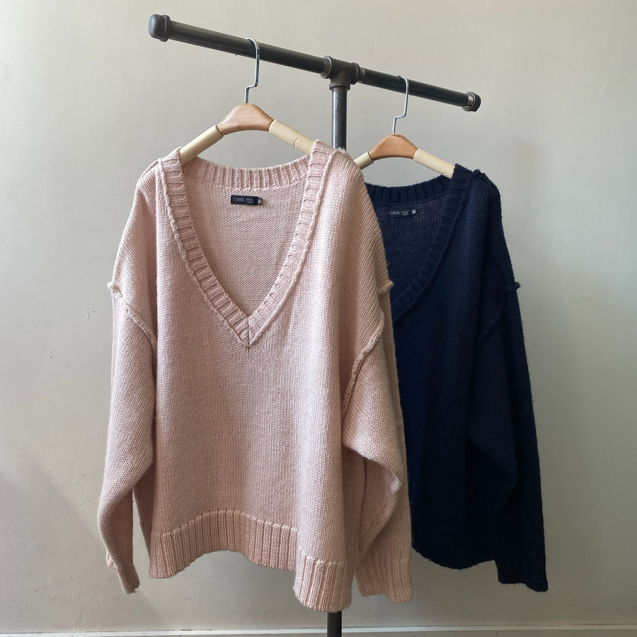 MILANO Deep V Neck Sweater