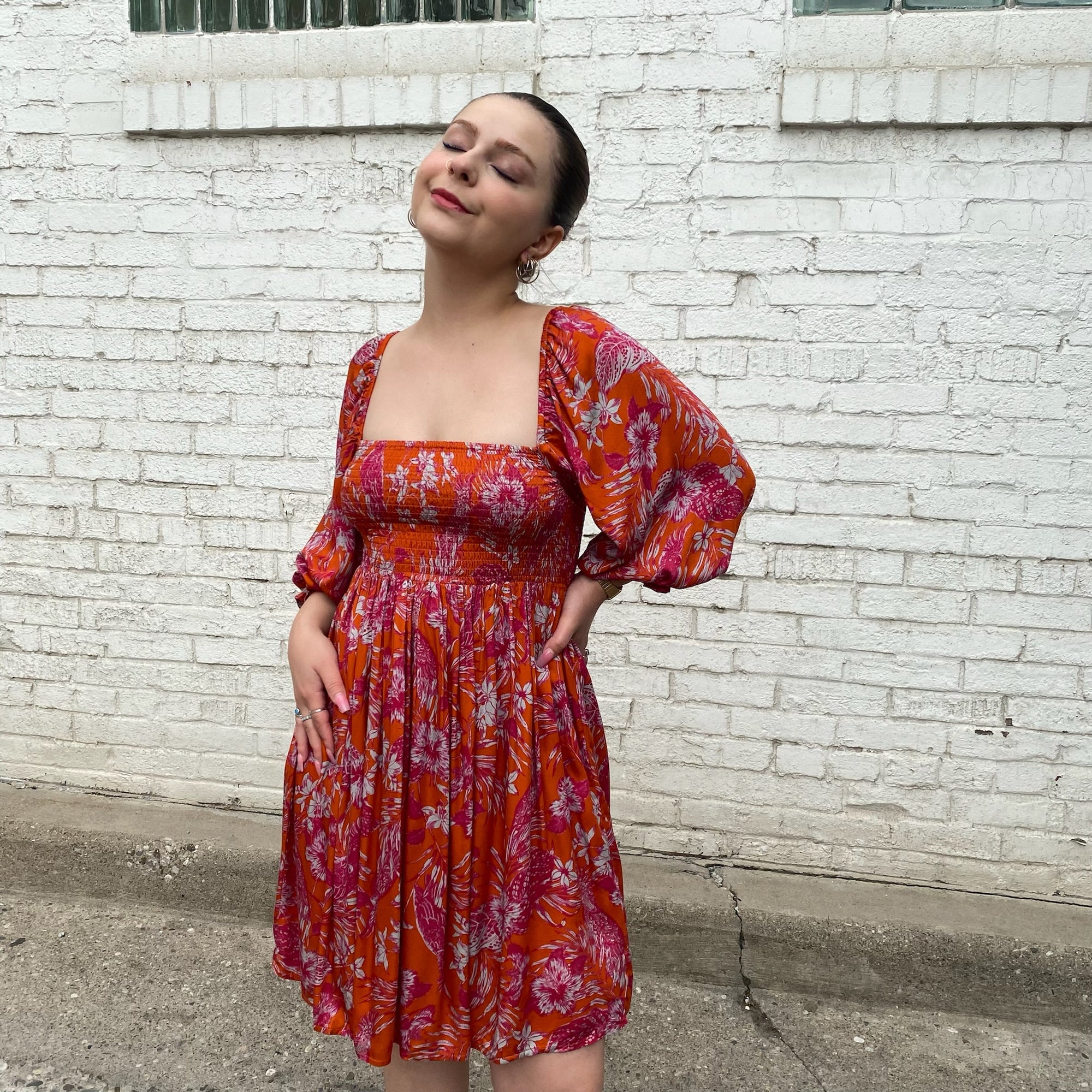 ROUX Floral Print Dress