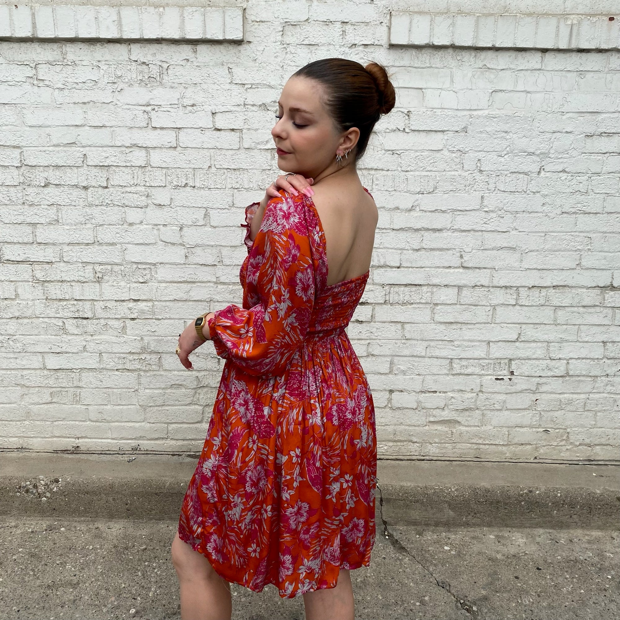 ROUX Floral Print Dress
