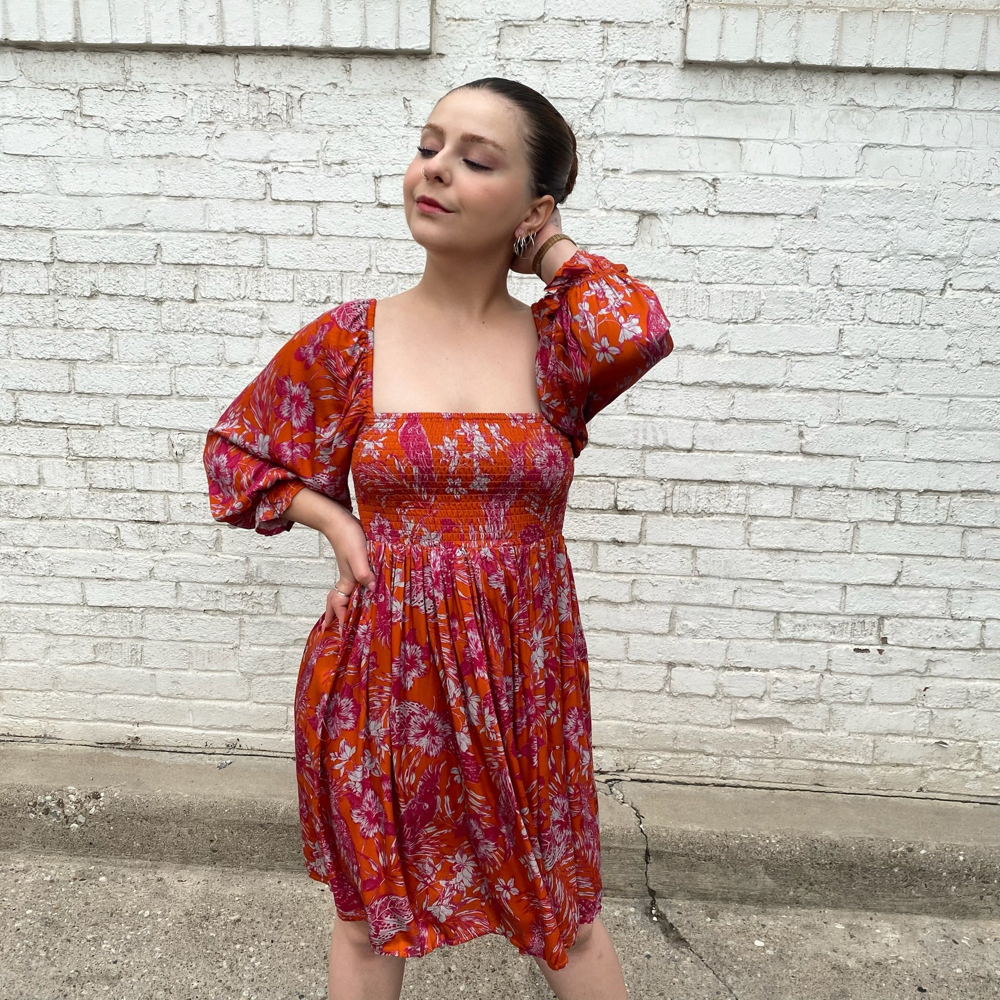 ROUX Floral Print Dress
