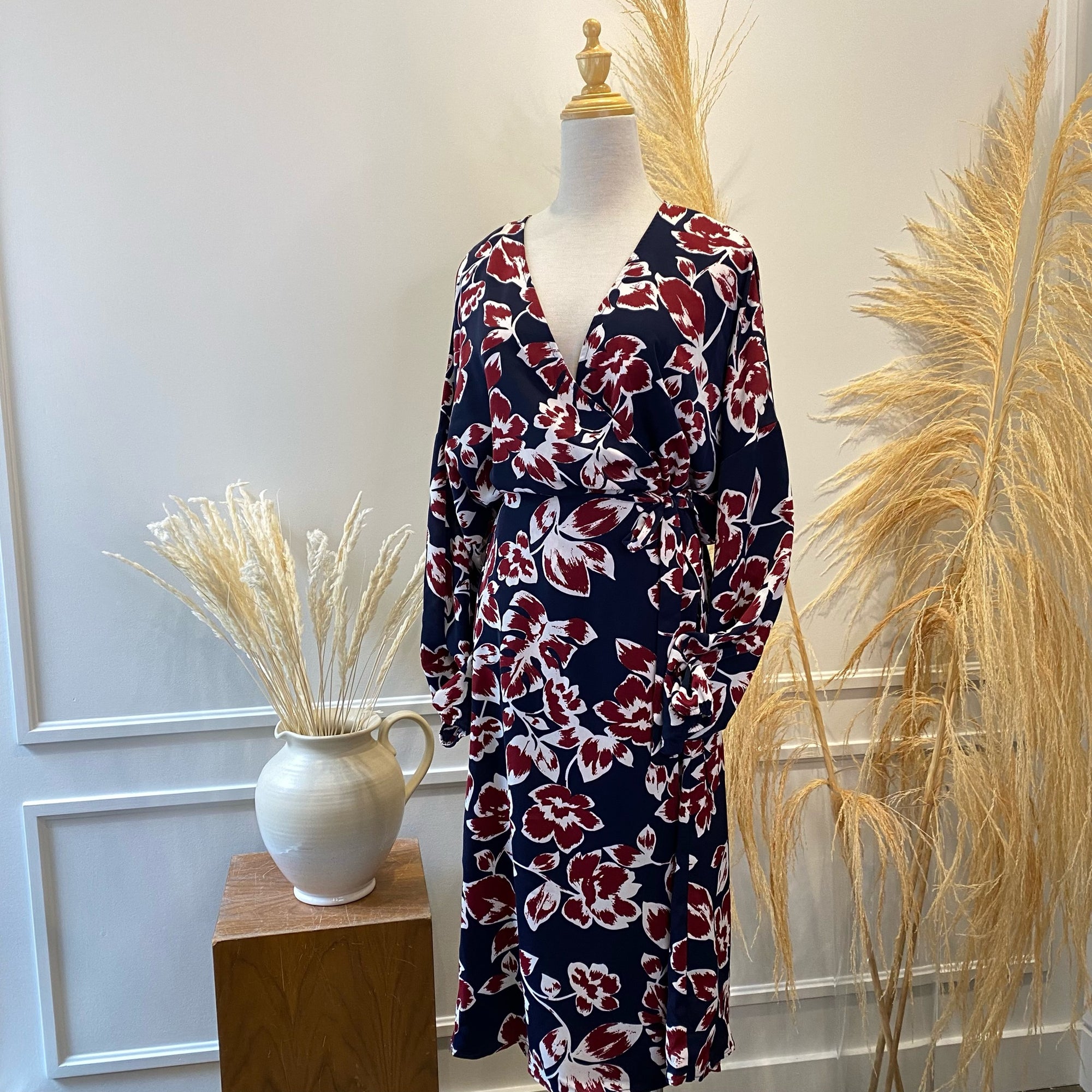 TESS Floral Wrap Dress