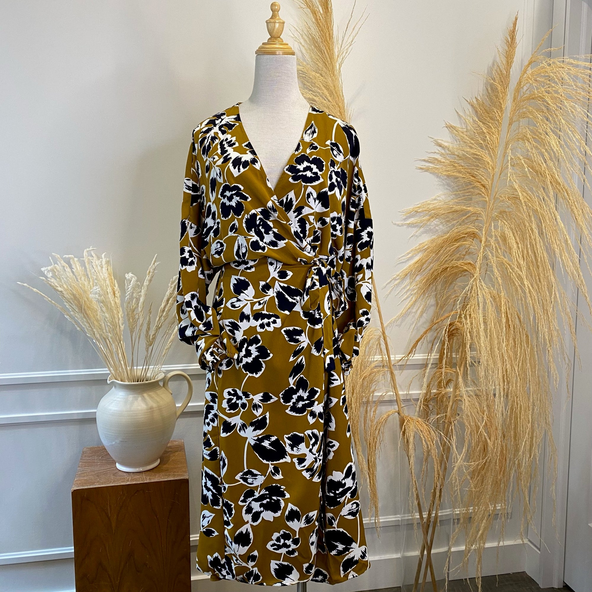 TESS Floral Wrap Dress