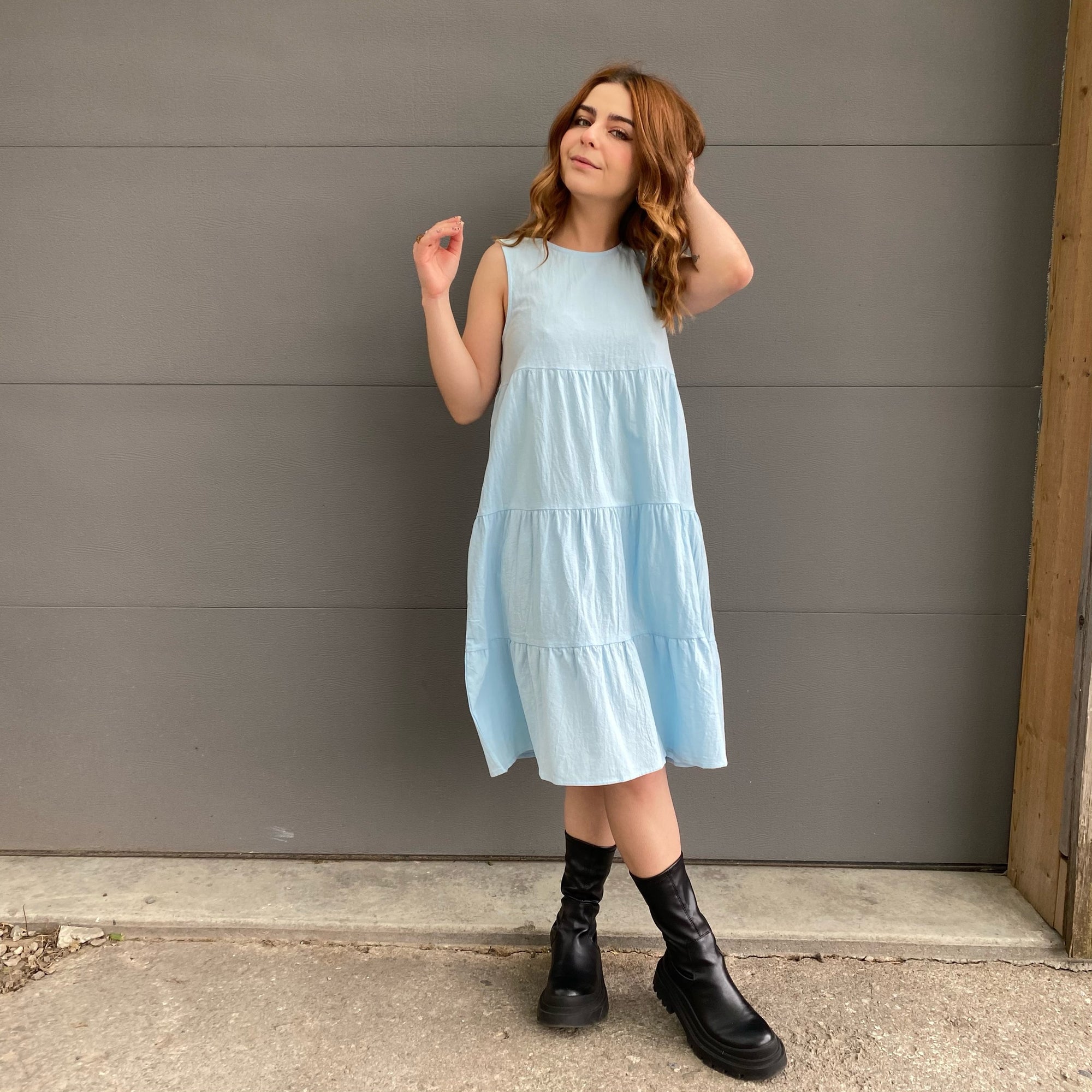 JAMILA Tiered Midi Dress