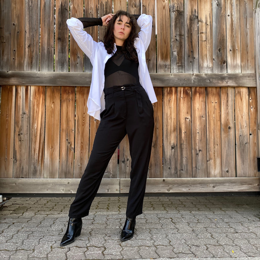 AXELLE Belted High Waist Pant