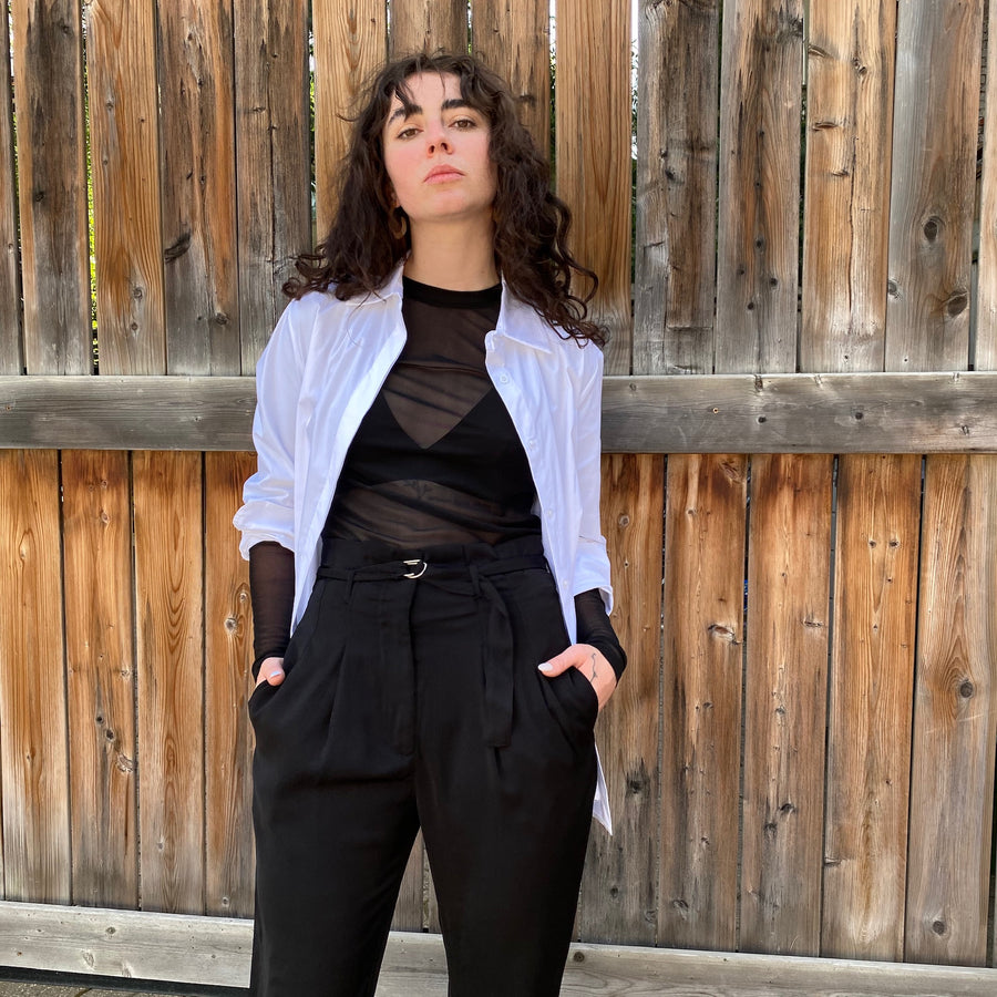 RONY Long Sleeve Mesh Top