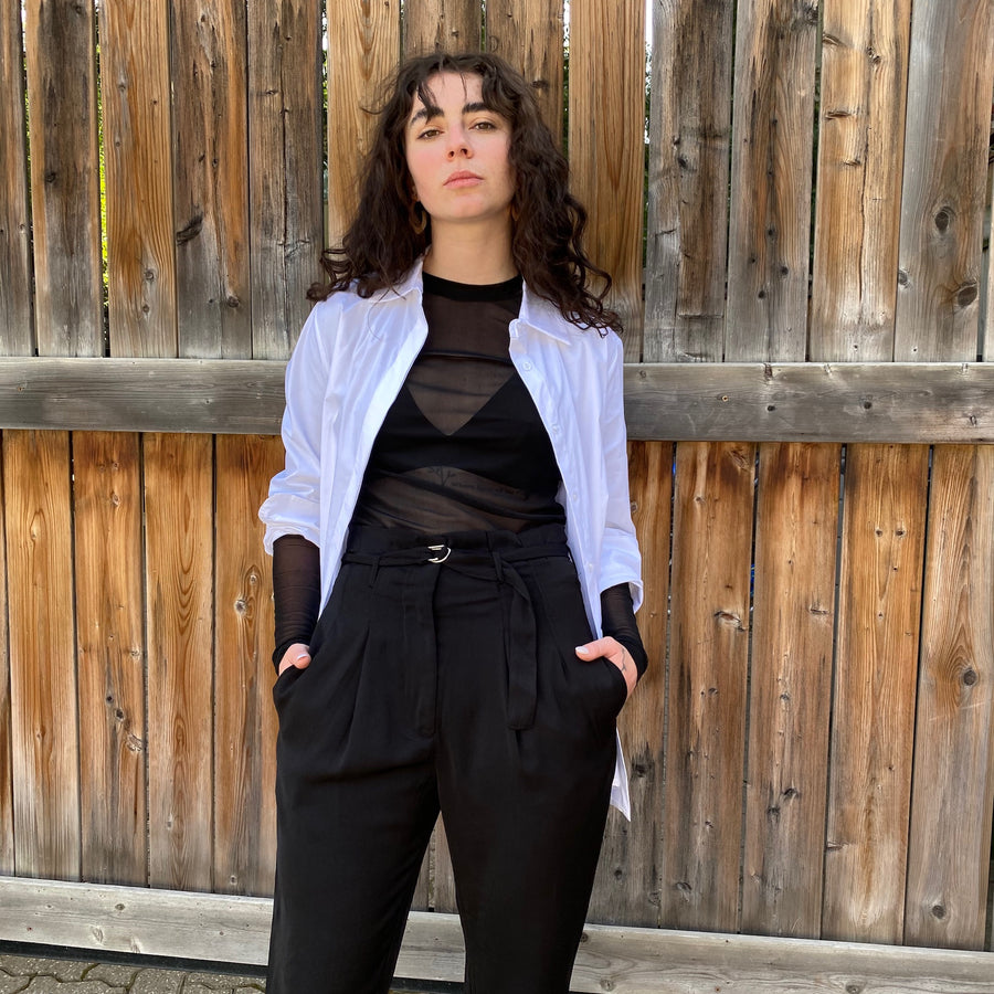 AXELLE Belted High Waist Pant