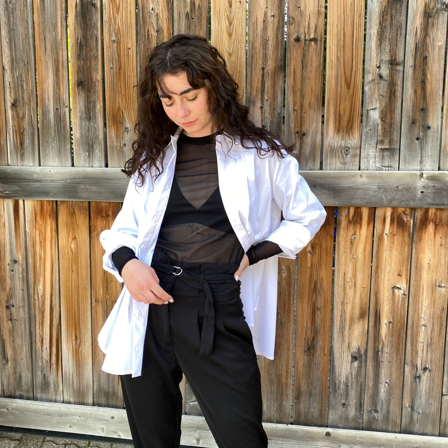 RONY Long Sleeve Mesh Top