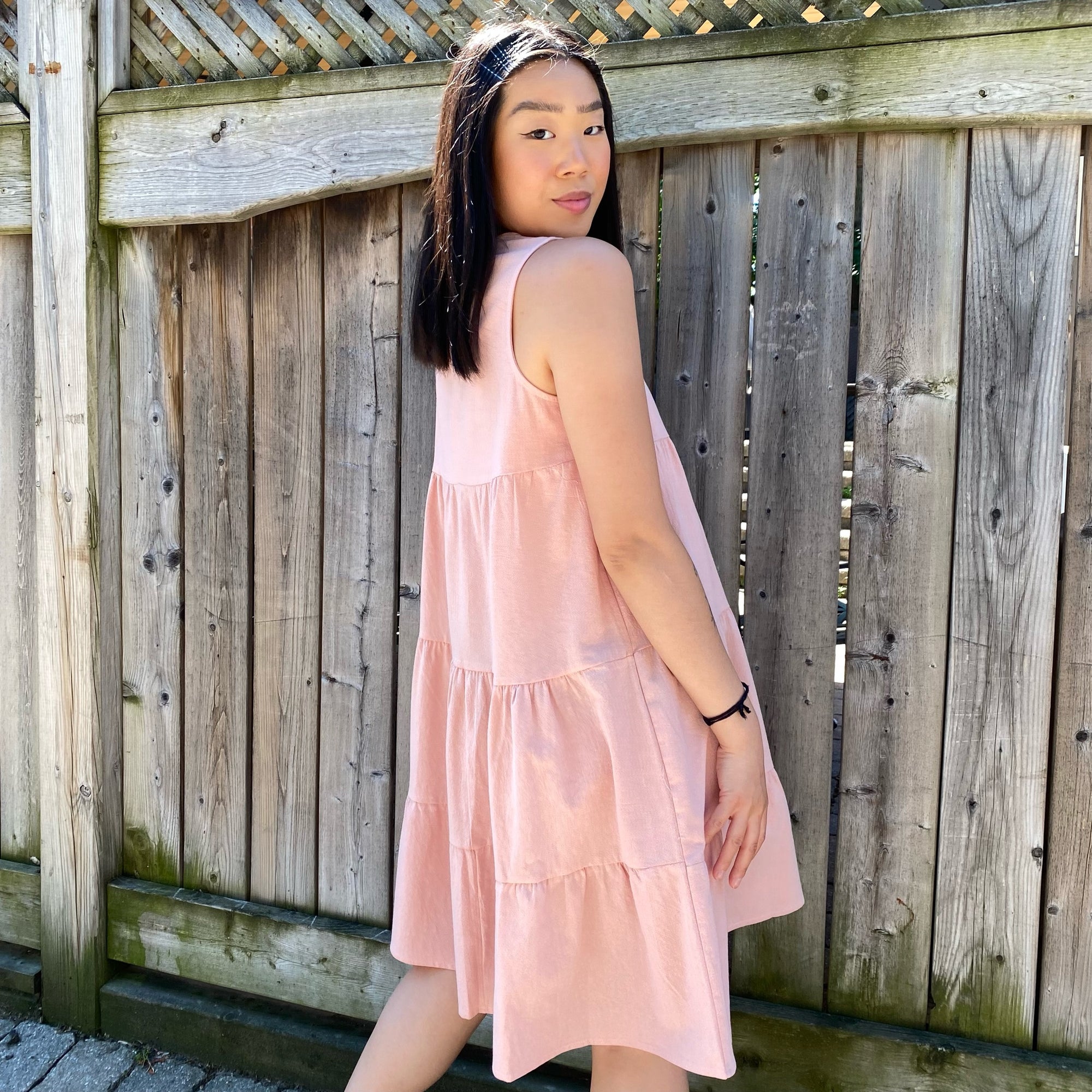 JAMILA Tiered Midi Dress