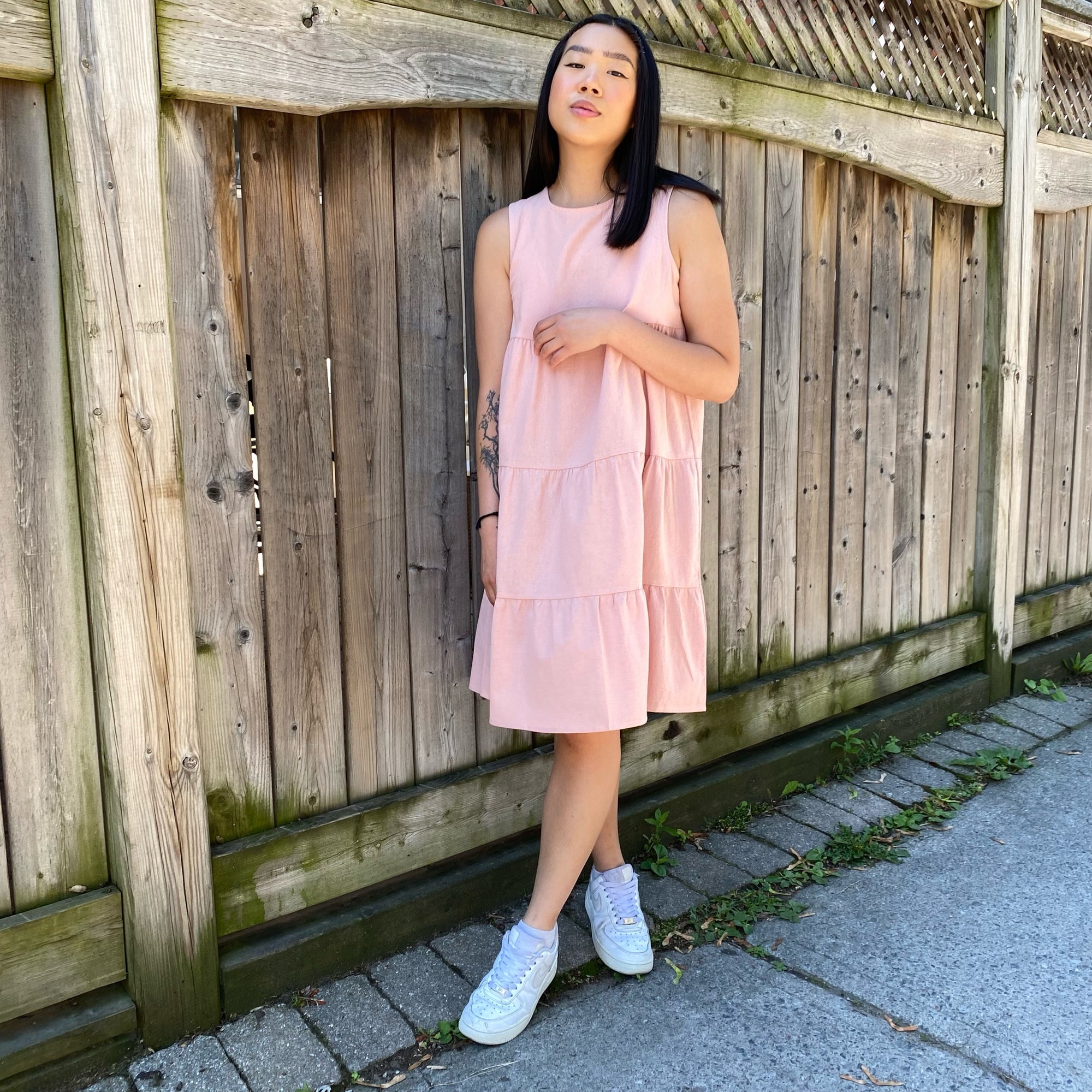 JAMILA Tiered Midi Dress