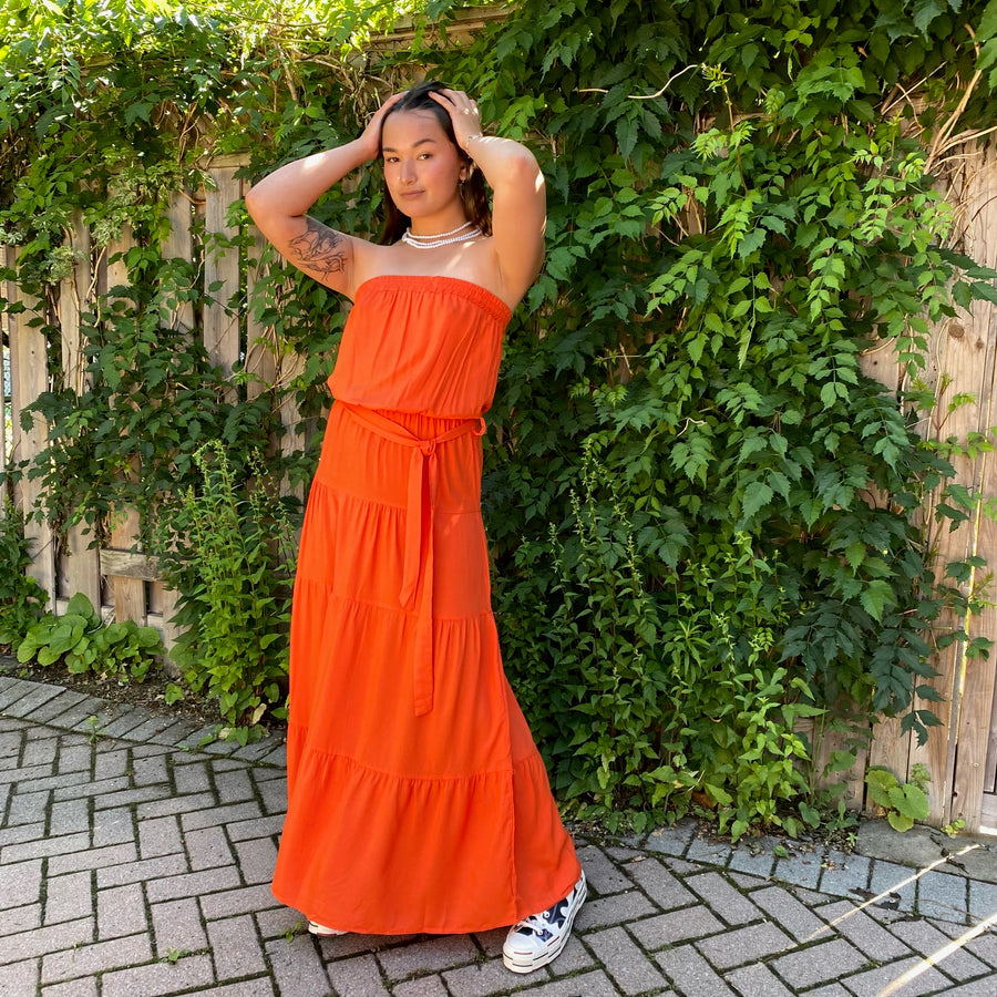 MAXX Strapless Maxi Dress
