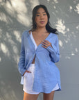 VANESSA V Neck Linen Shirt