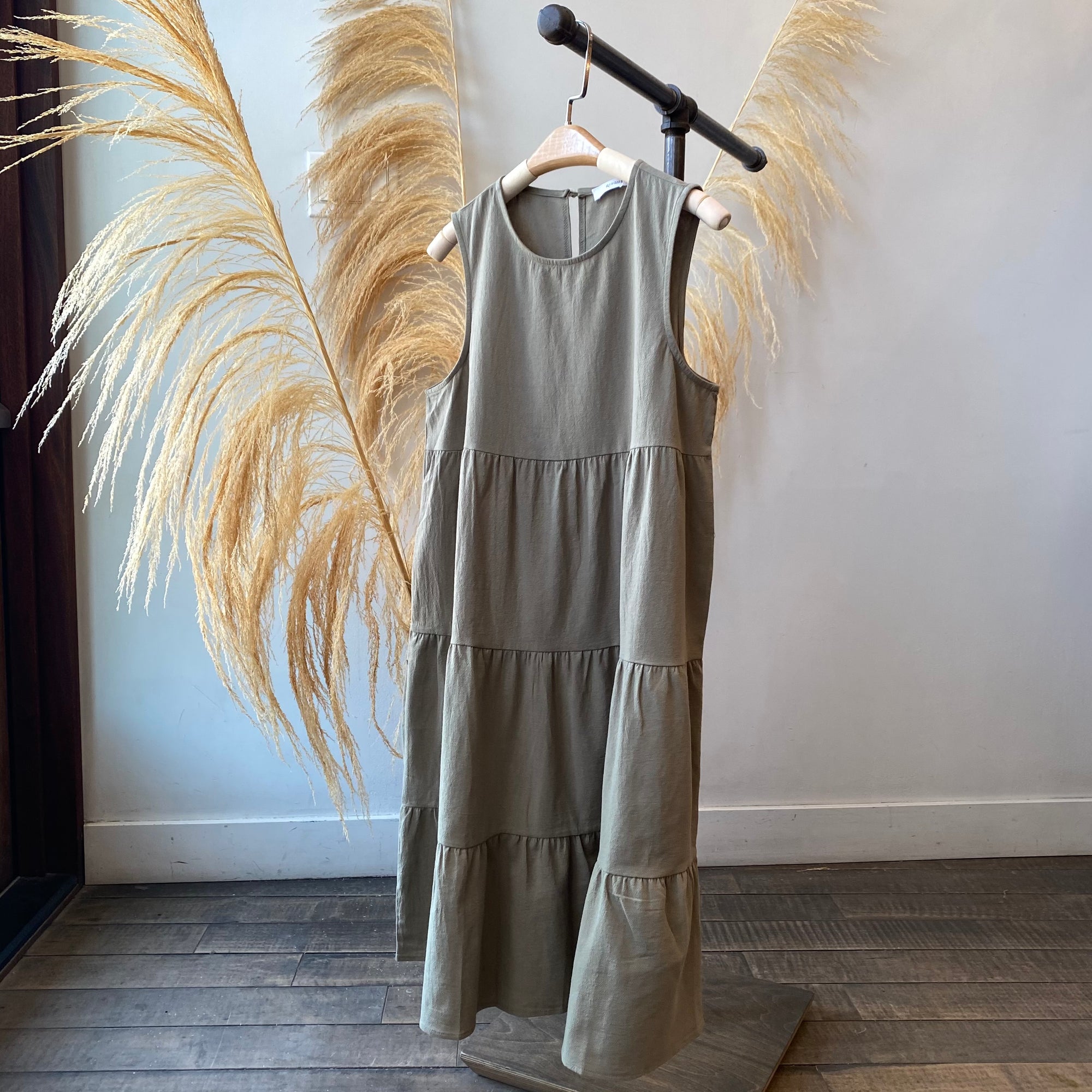 JAMILA Tiered Midi Dress