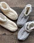 ADDY Cable Knit Slipper Booties