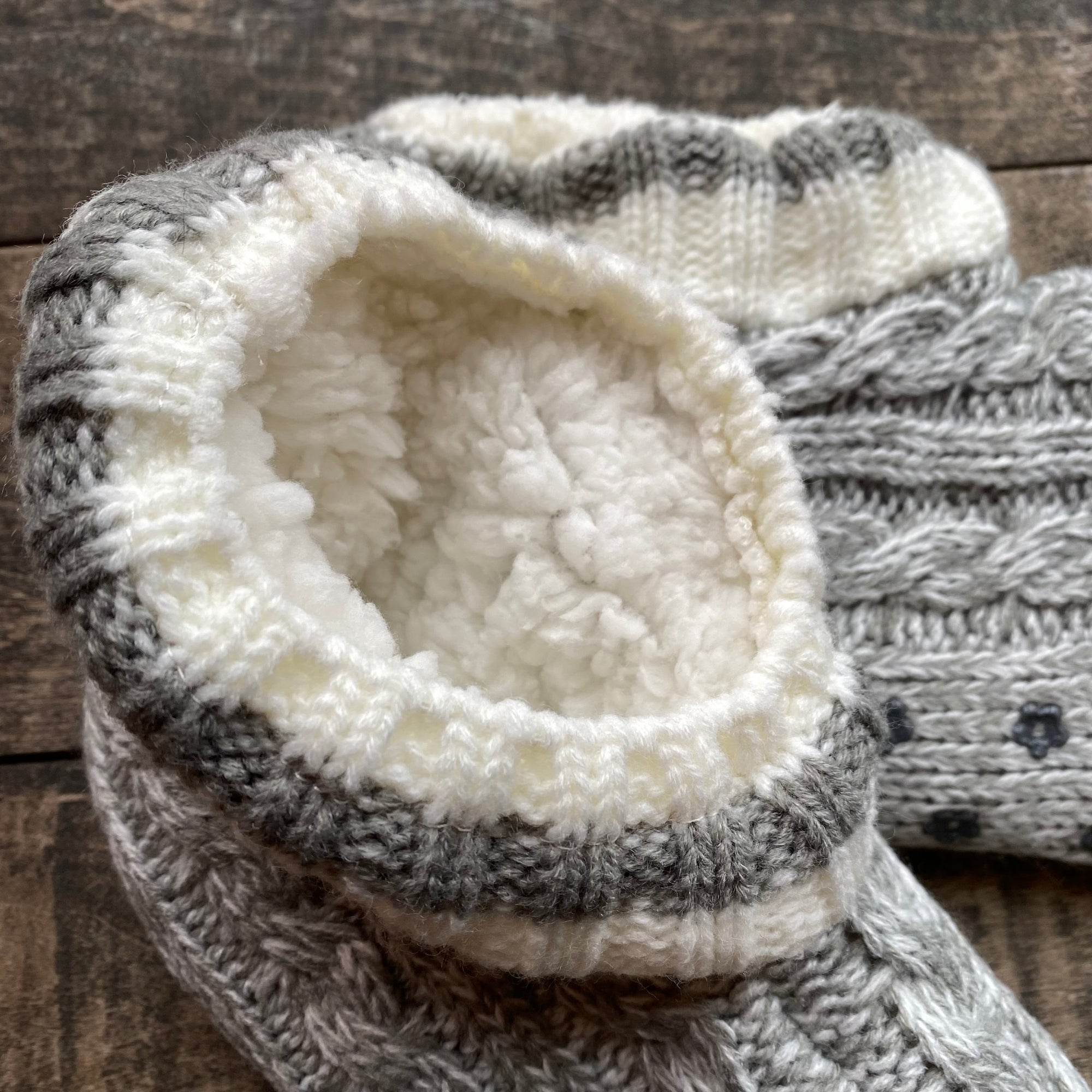 ADDY Cable Knit Slipper Booties