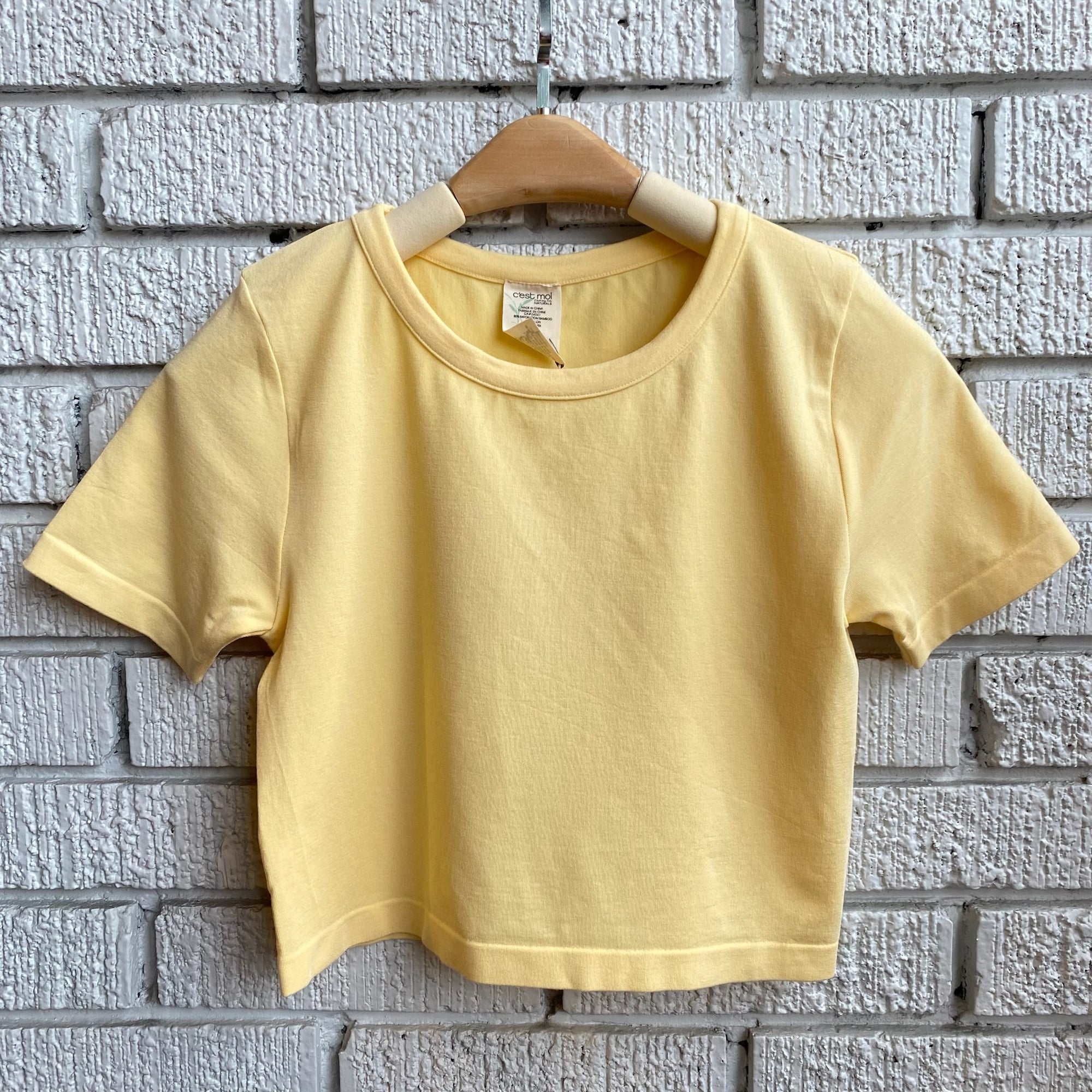 Bamboo Short Sleeve Crop Top