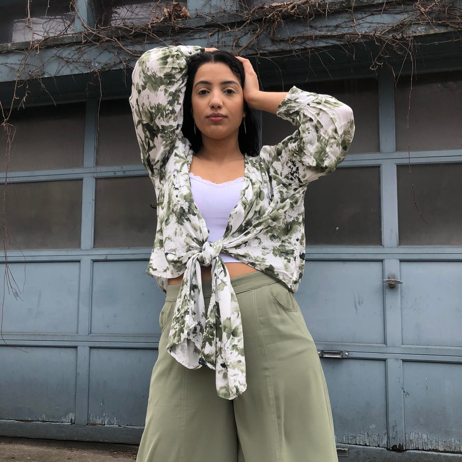 ASPEN Floral Print Tie Top