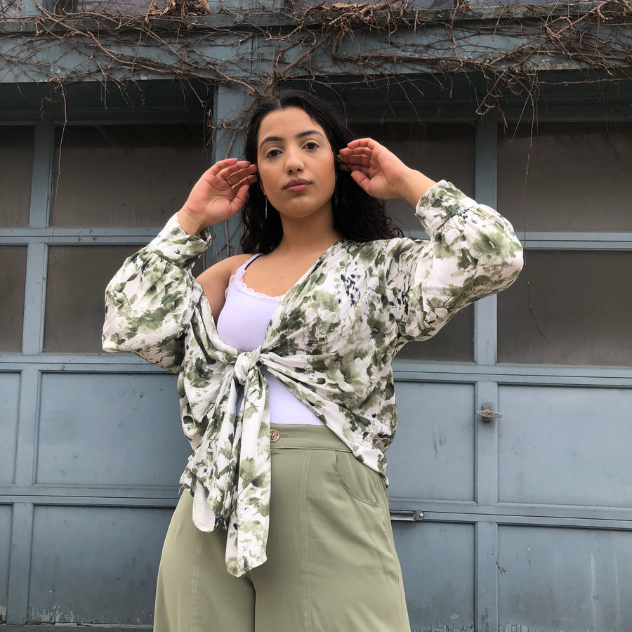 ASPEN Floral Print Tie Top