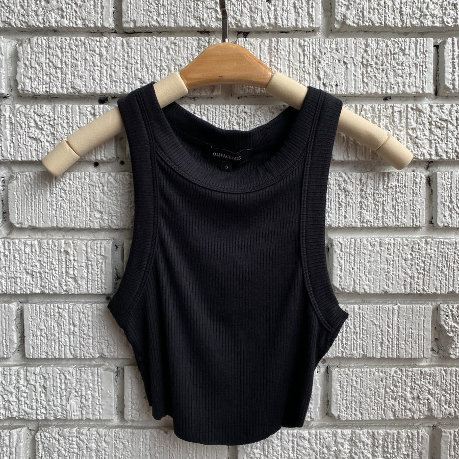 ZAIA Cropped Rib Tank