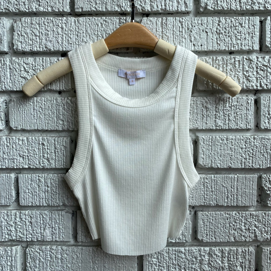 ZAIA Cropped Rib Tank