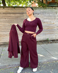 Bamboo Cropped Long Sleeve Top